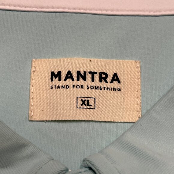 New Mantra Polo Shirt Men XL Glacial Blue Golf Performance Point Collar NWT - Picture 4 of 8
